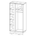 Шафа для одягу Arco 2-дверна3